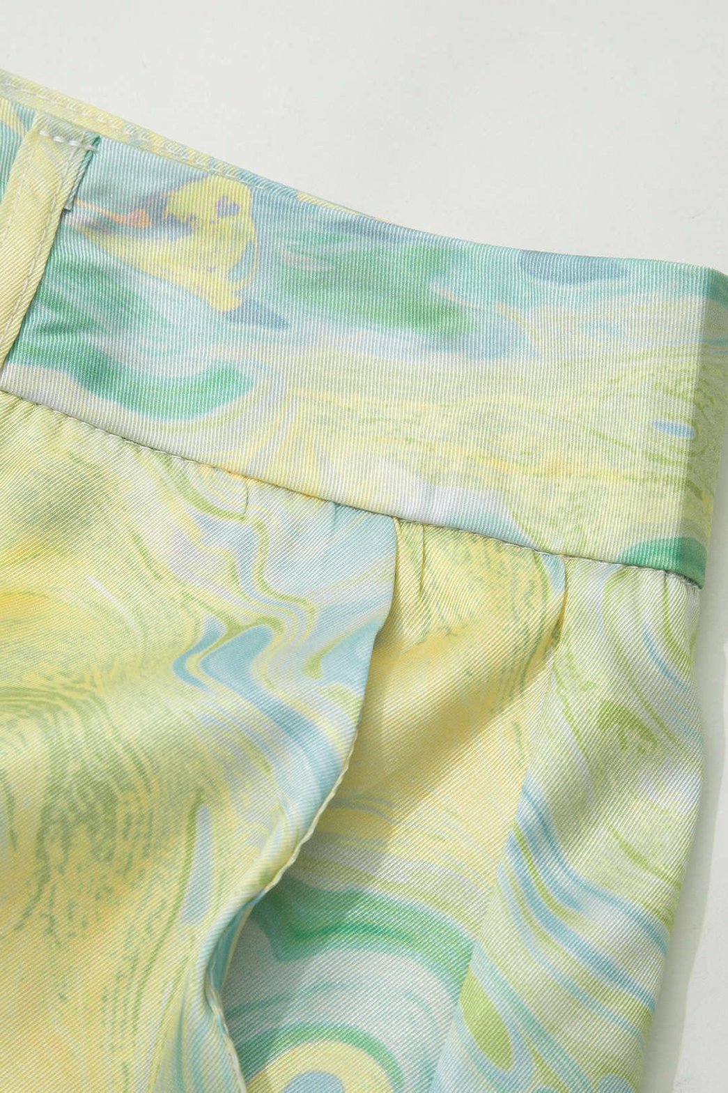 Pantalon Large Élégant à Motif Marbré