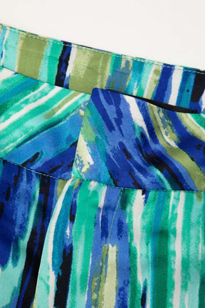 Pantalon Large Élégant à Motif Marbré