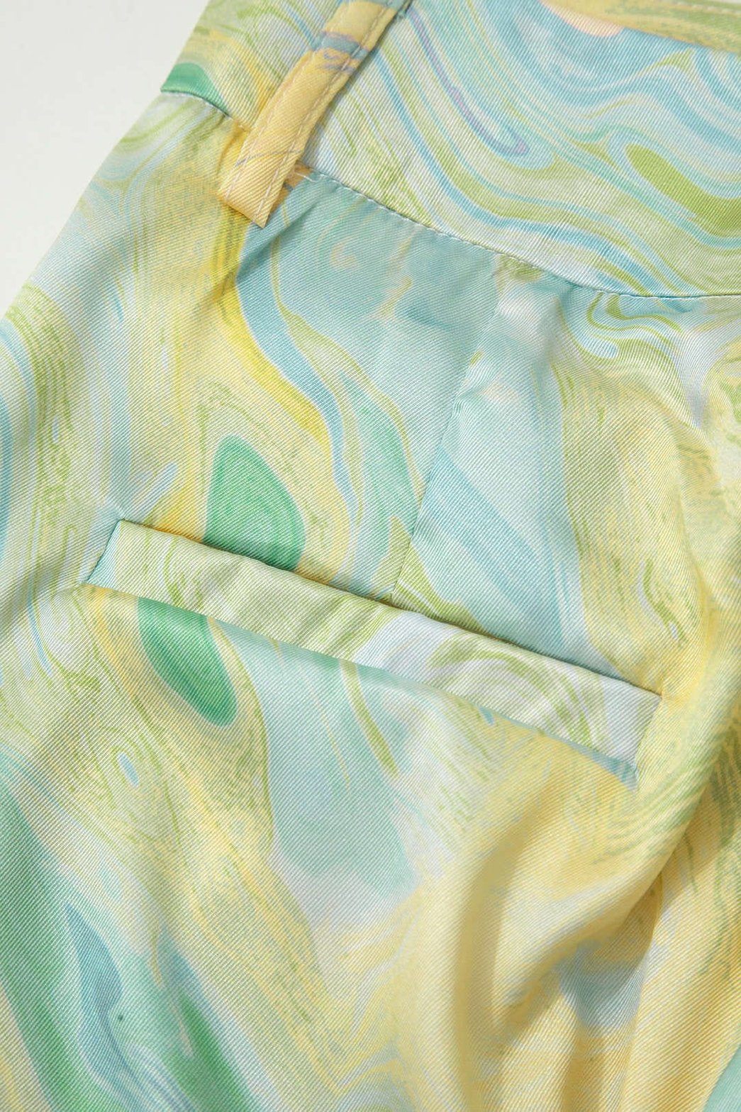 Pantalon Large Élégant à Motif Marbré
