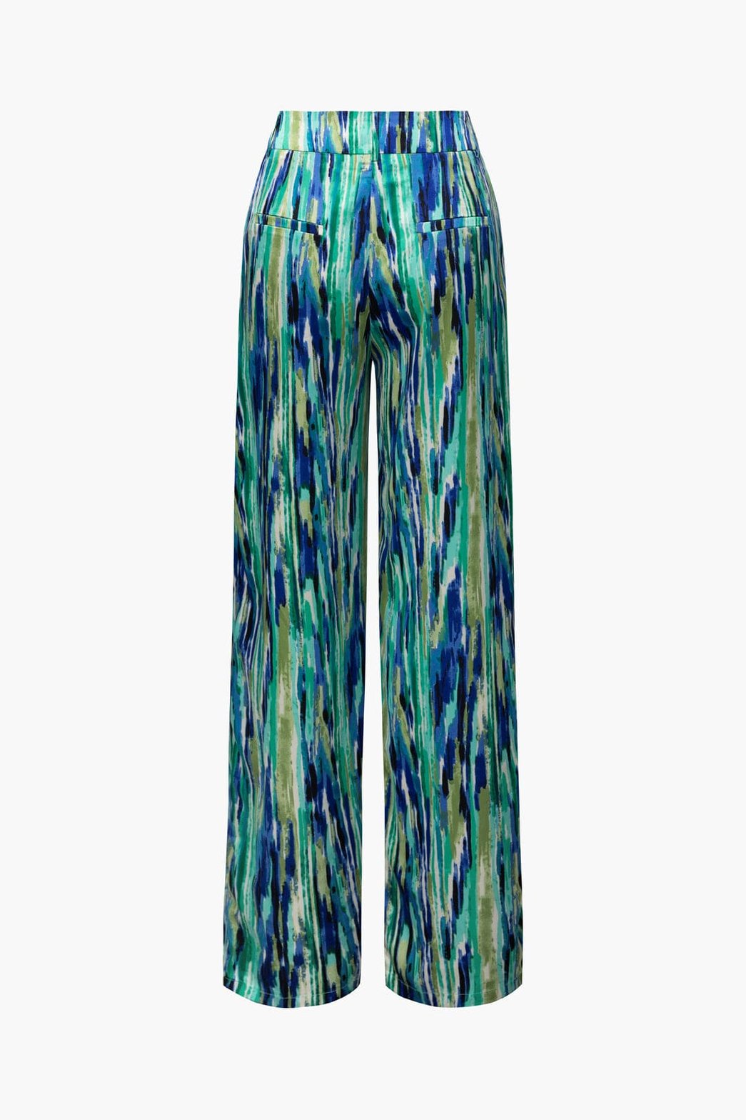 Pantalon Large Élégant à Motif Marbré