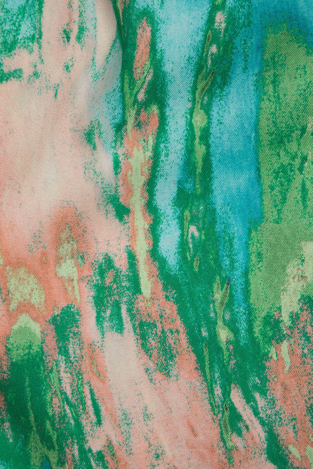 Pantalon Large Élégant à Motif Marbré