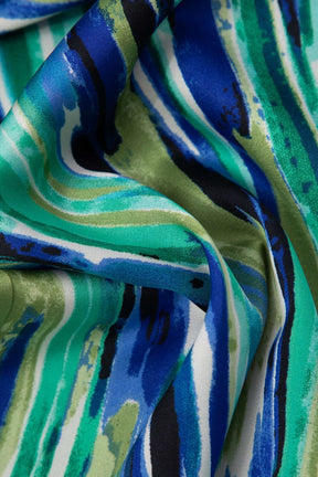 Pantalon Large Élégant à Motif Marbré