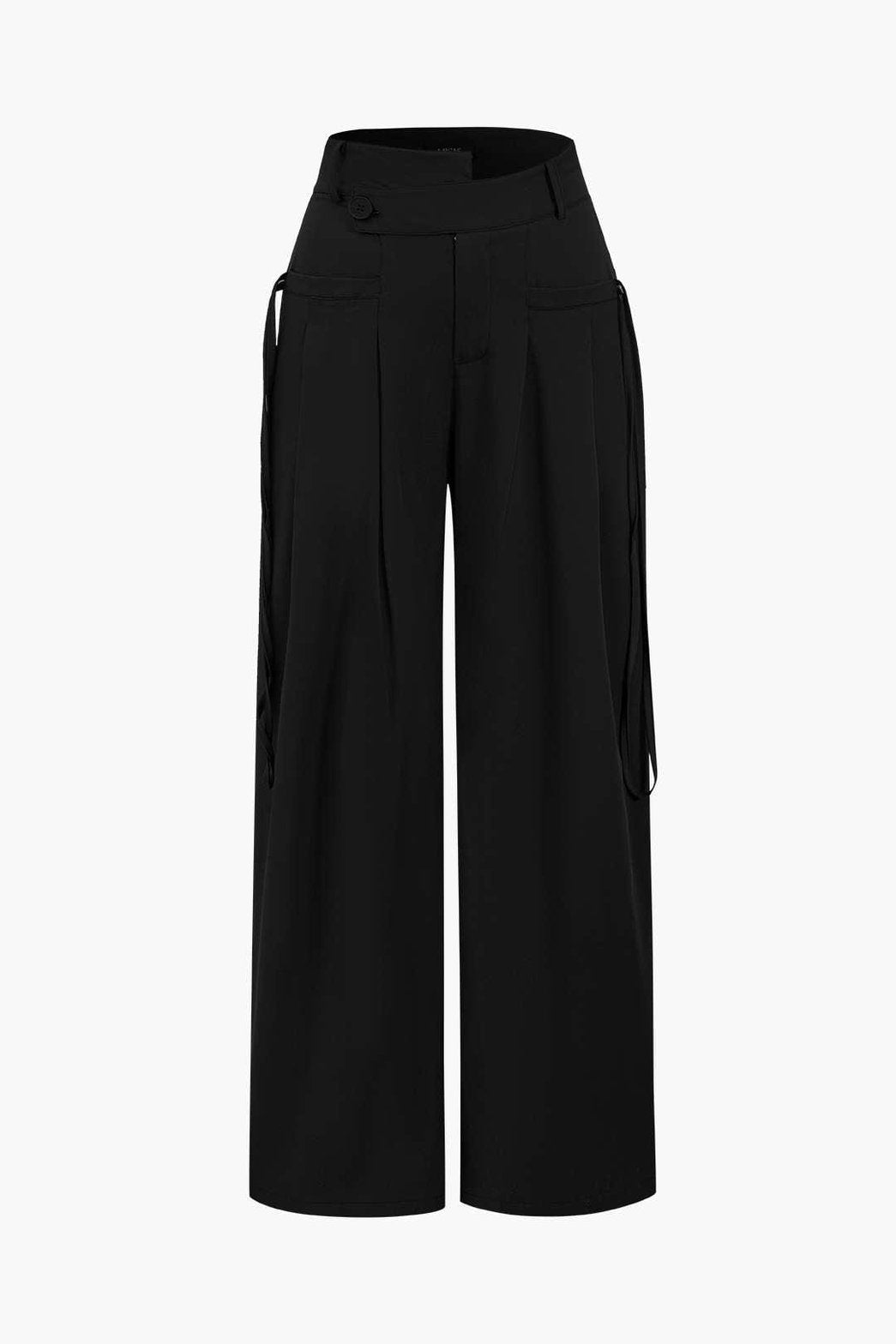 Pantalon large noir élégant pour femme soleil