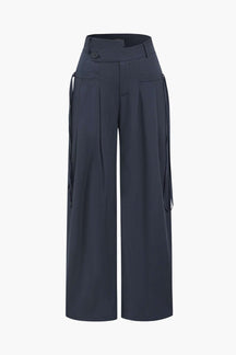 Pantalon large noir vue de dos lune