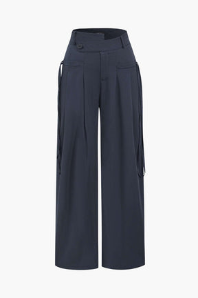 Pantalon large noir vue de dos lune