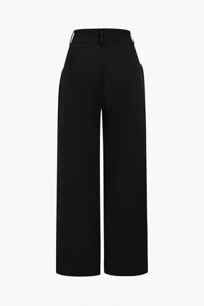 Pantalon ample noir avec poches latérales étoile