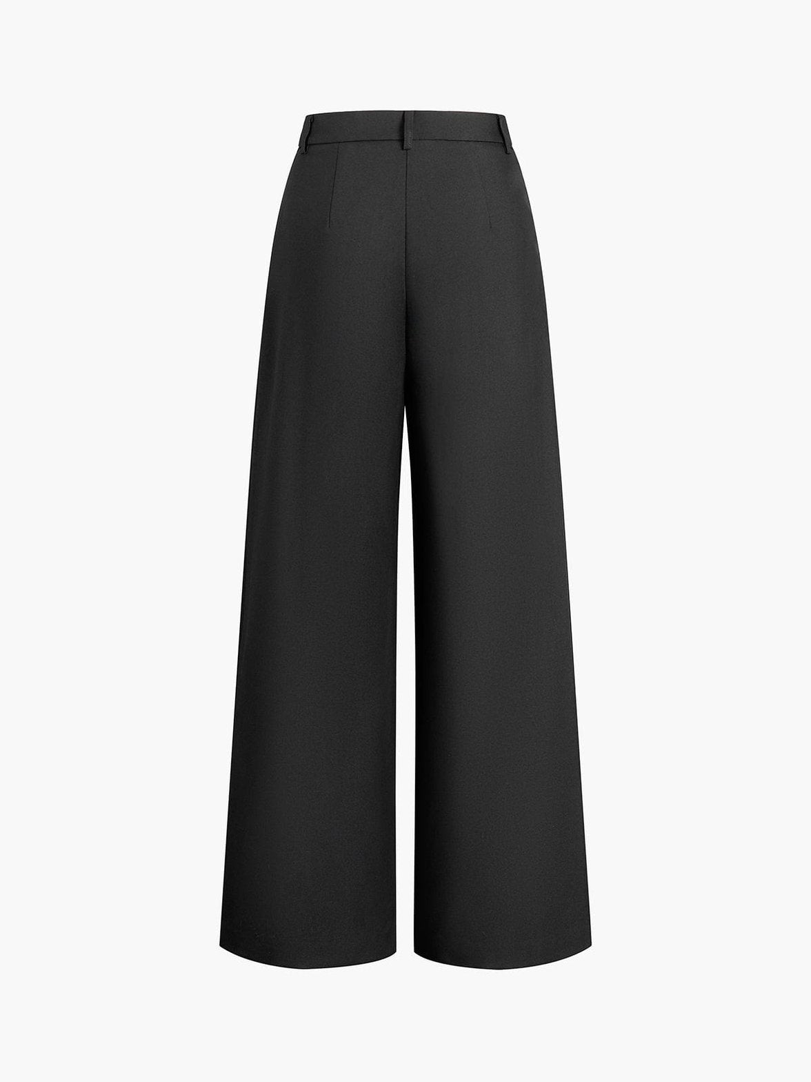 Pantalon large blanc tendance plume