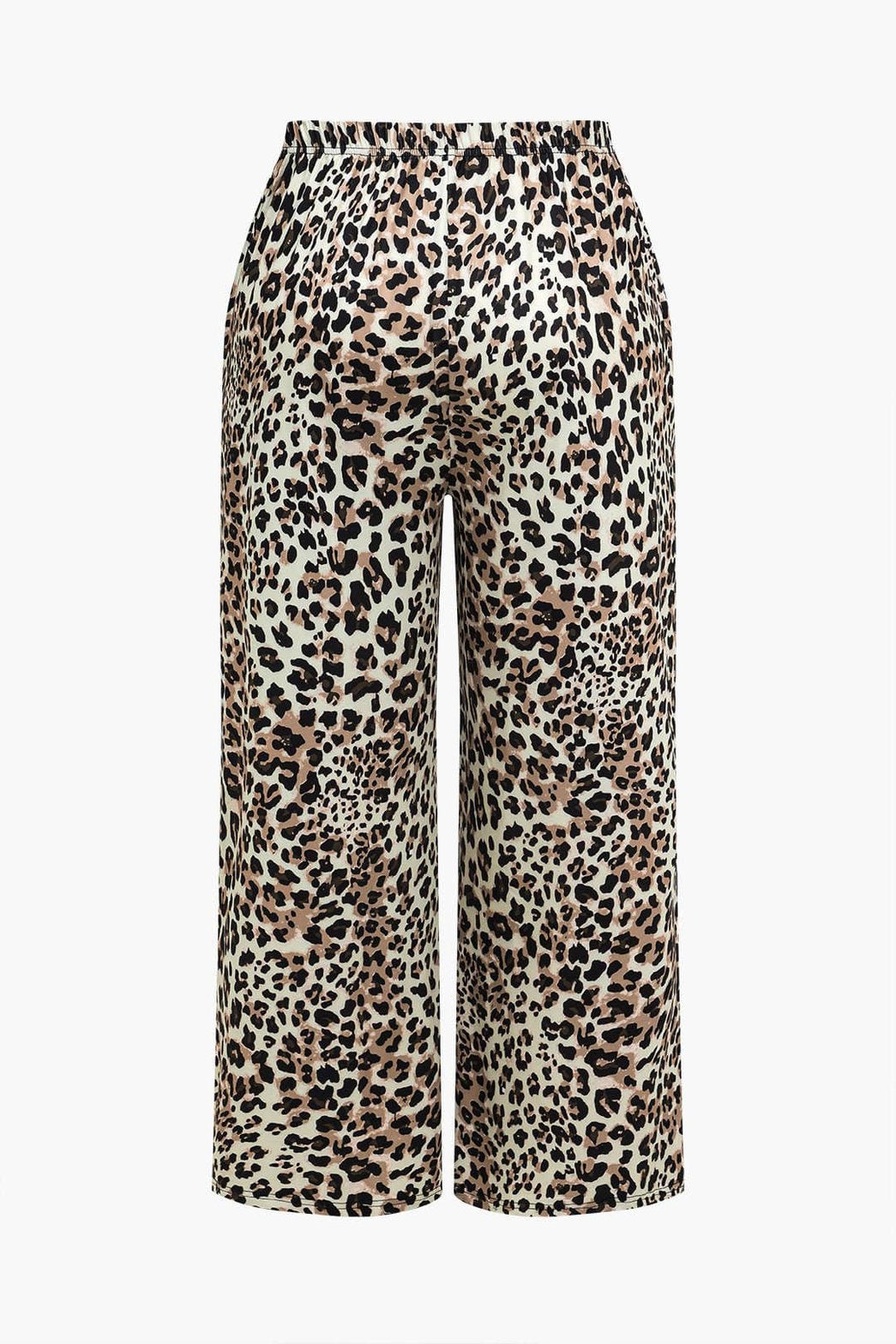 Pantalon ample imprimé léopard vue de côté étoile