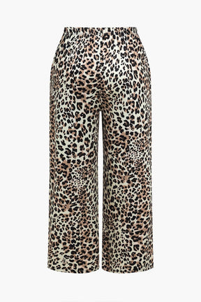 Pantalon ample imprimé léopard vue de côté étoile