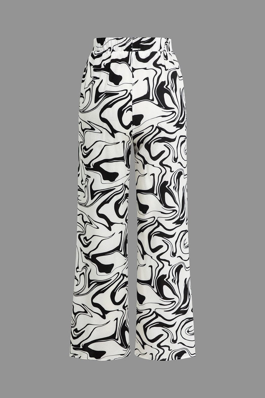 Pantalon taille haute imprimé vue côté lune