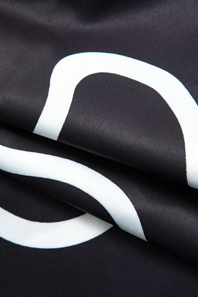 Pantalon élégant motif courbes nuage
