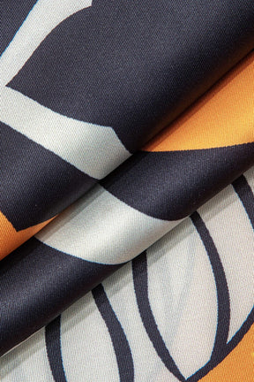 Pantalon bohème imprimé graphique vert rivière