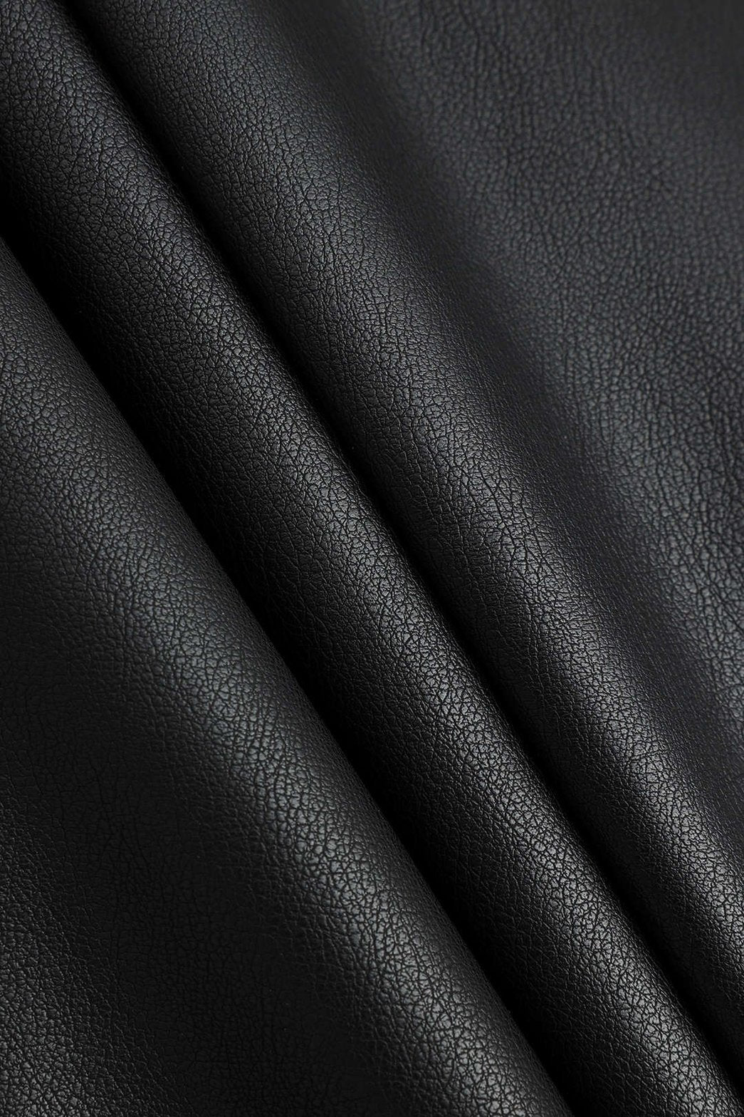 Pantalon palazzo noir effet cuir vue ensemble vent
