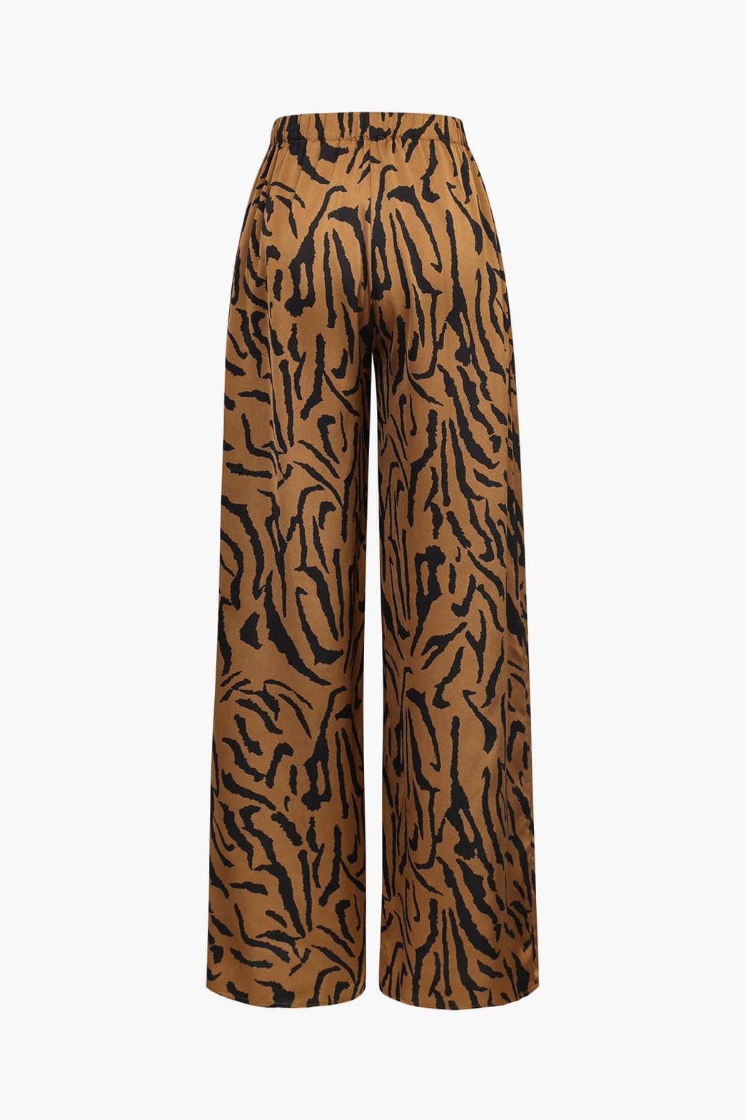 Pantalon palazzo imprimé zébré vue arrière étoile