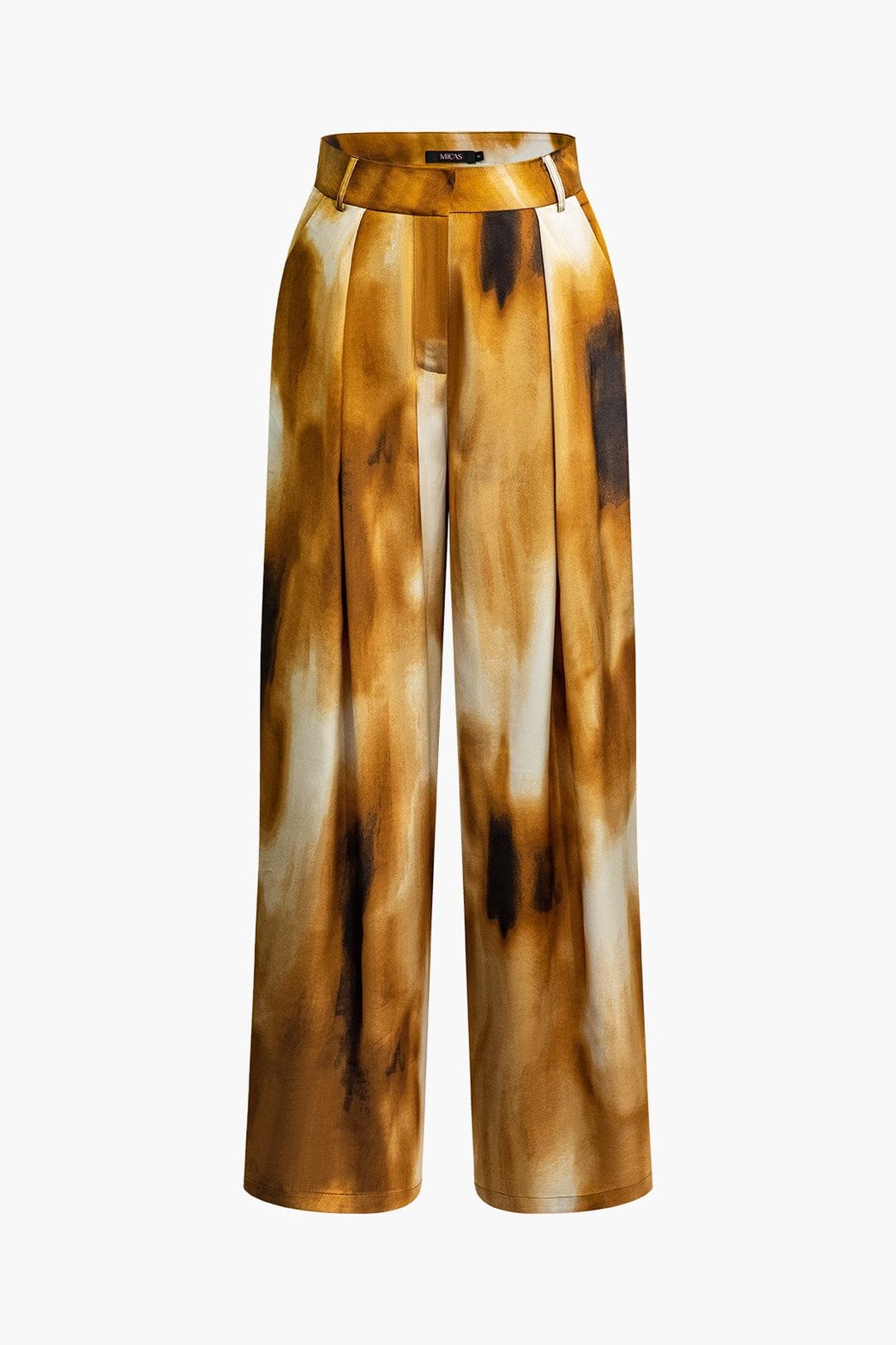 Pantalon large plissé douceur