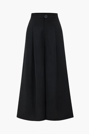 Pantalon plissé noir élégant vue de face - Harmonie