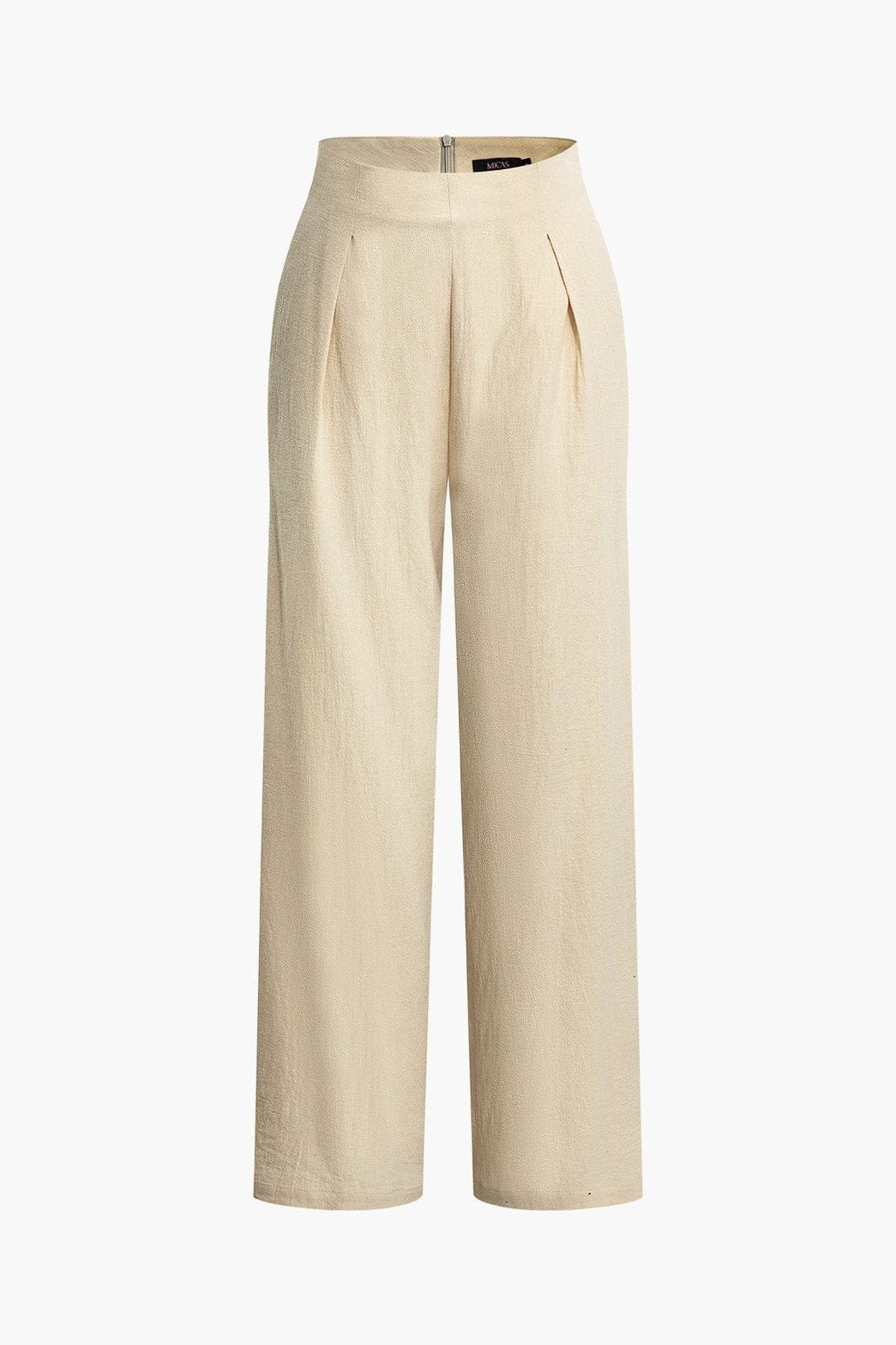 Pantalon large beige élégant soleil