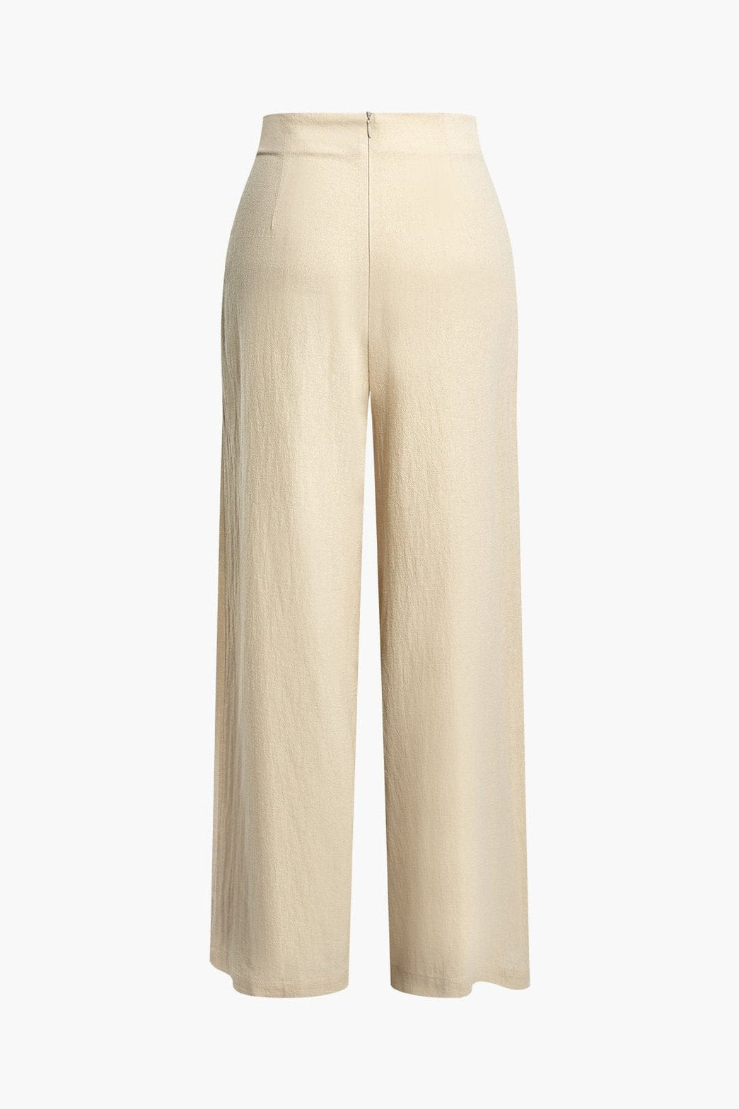 Pantalon ample plissé beige doux