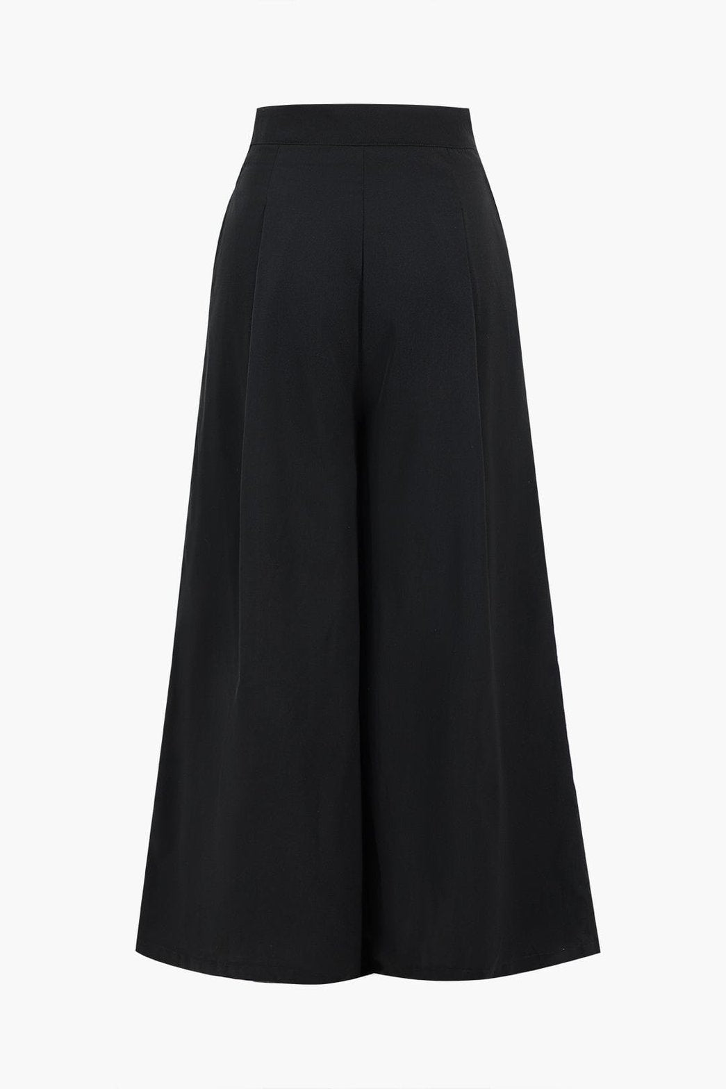 Pantalon plissé noir détail boutons - Douceur