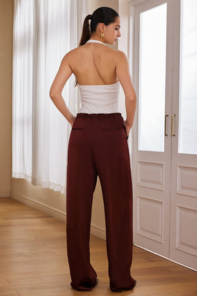 Pantalon satin élégant harmonie