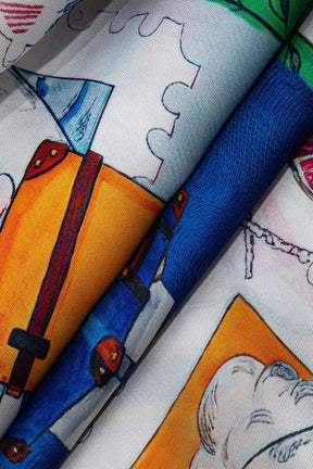 Pantalon ample détail motifs étoile