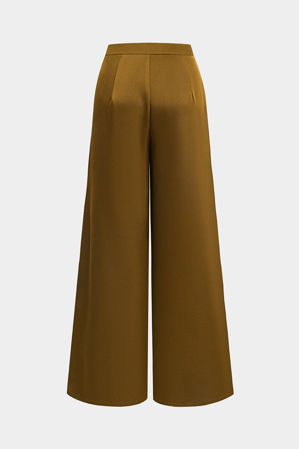 Pantalon palazzo satiné taille haute vue de profil étoile