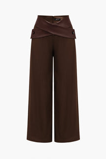 Pantalon simili-cuir détail ceinture magnifique