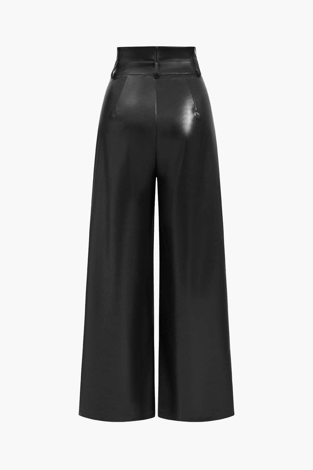 Pantalon ample en faux cuir vue arrière disco