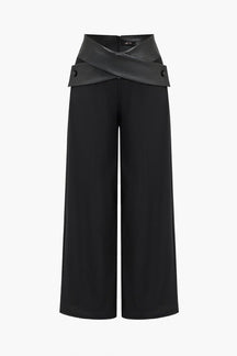 Pantalon simili-cuir noir élégant sublime