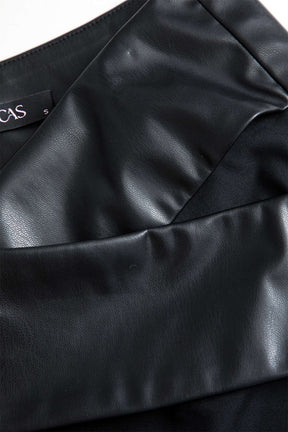 Pantalon simili-cuir coupe droite merveilleux