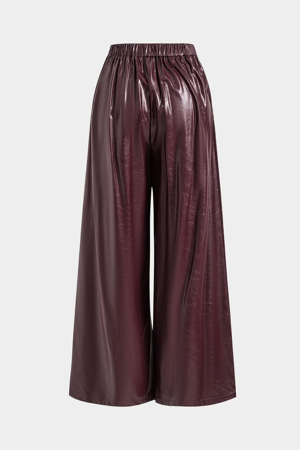 Pantalon similicuir bordeaux vue côté nuage