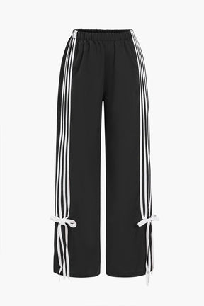Pantalon sport bordeaux vue complète fleur