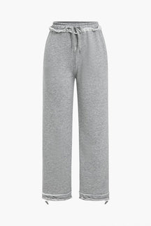 Pantalon large gris décontracté harmonie