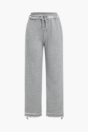 Pantalon large gris décontracté harmonie