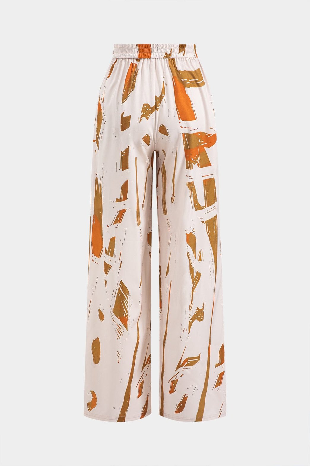 Pantalon ample motif artistique vue de côté étoile
