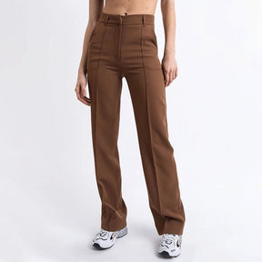 Pantalon Large Taille Haute Élégant
