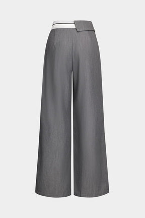 Pantalon ample gris pour femme douceur