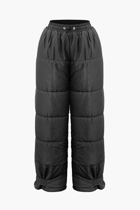 Pantalon matelassé terracotta vue détail taille vent