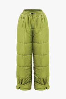 Pantalon matelassé terracotta vue détail couture étoile