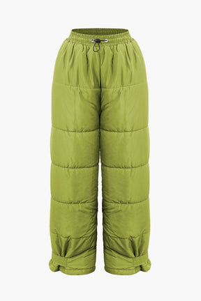 Pantalon matelassé terracotta vue détail couture étoile