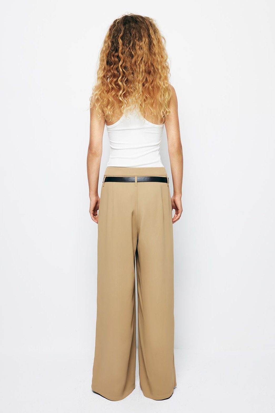 Pantalon large business rosée