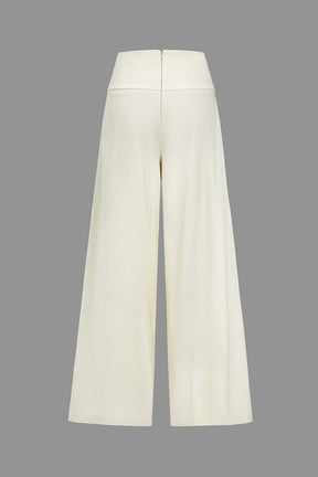Pantalon ample blanc étoile