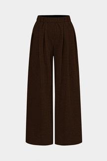 Pantalon palazzo élégant gris brume