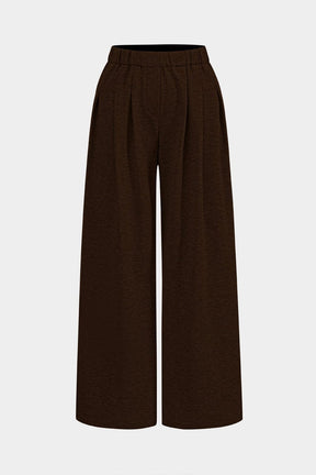 Pantalon palazzo élégant gris brume