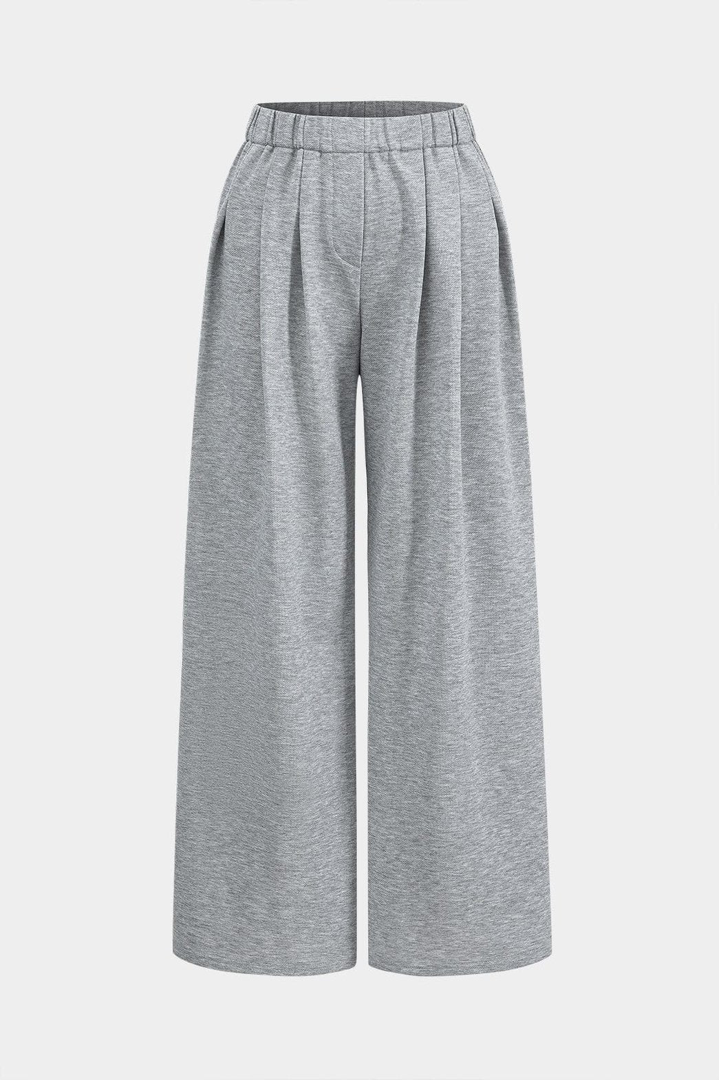 Pantalon palazzo gris clair élégant soleil