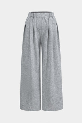 Pantalon palazzo gris clair élégant soleil