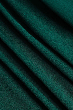 Pantalon large vert taille haute raffiné