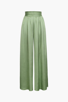 Pantalon large satiné vue de dos - grâce
