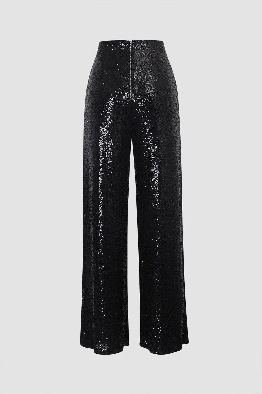 Pantalon large à sequins noir nuit