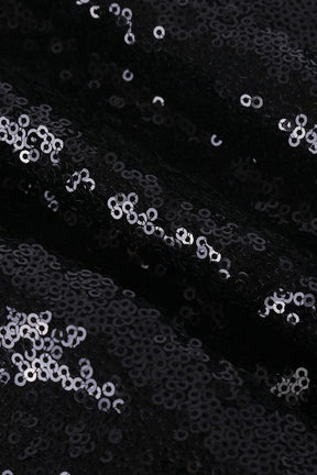 Pantalon à paillettes noir détail jade